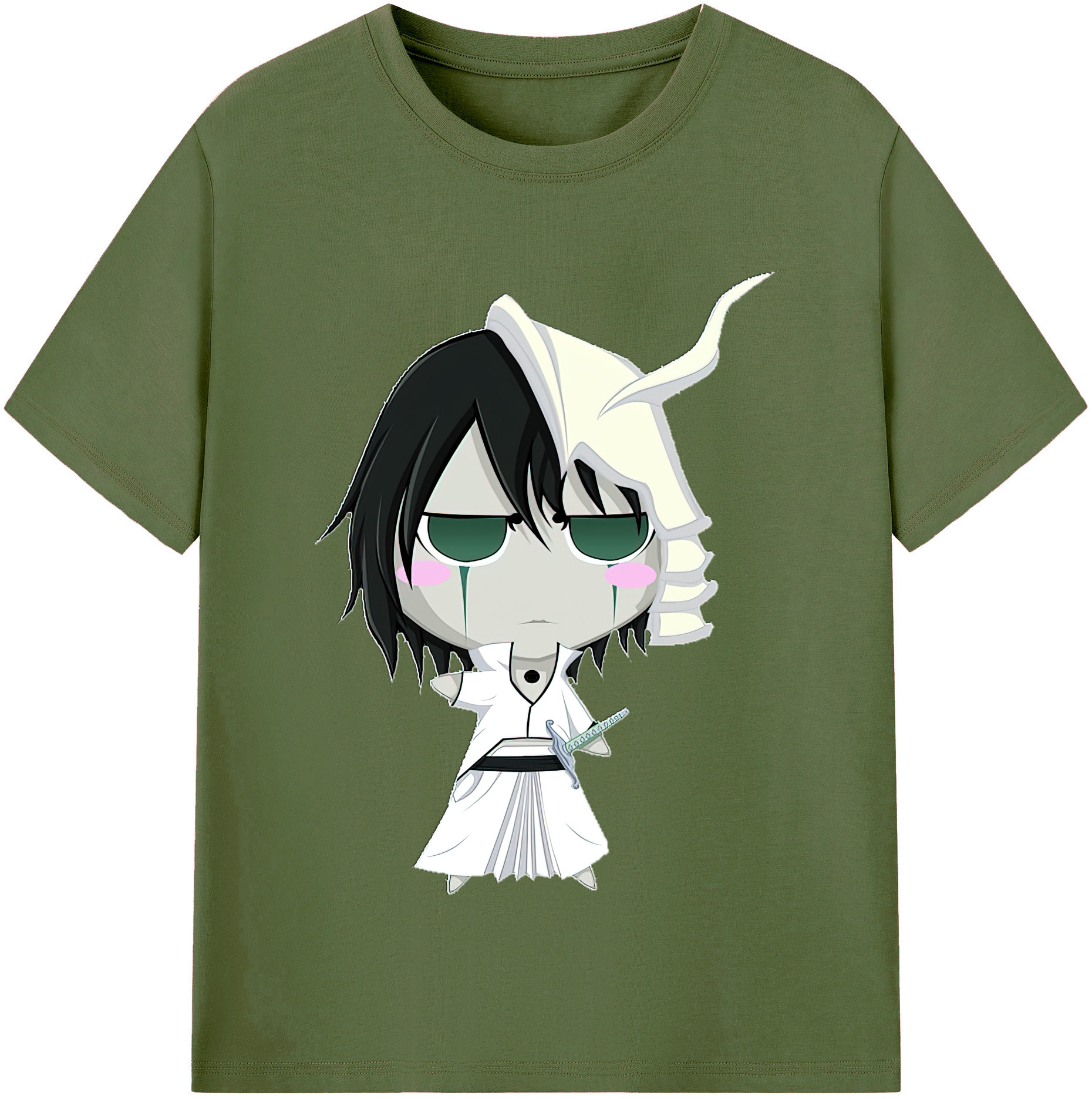 （画像用） ブリーチ ウルキオラ·シファー BLEACH Ulquiorra cifer 綿100％半袖Tシャツ（フロントプリント）
